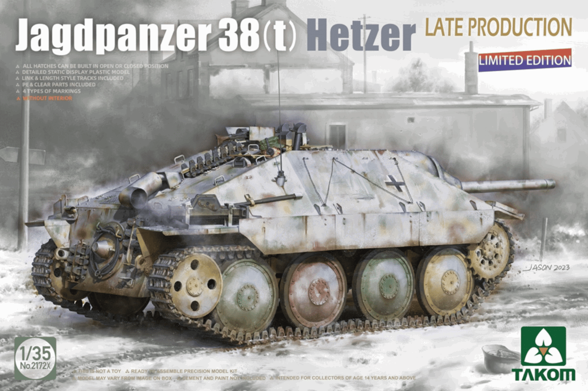 1/35プラモデル　フルインテリア再現Jagdpanzer 38 Hetzer AMPS Reviews - Takom- Jagdpanzer 38(t) Hetzer Early