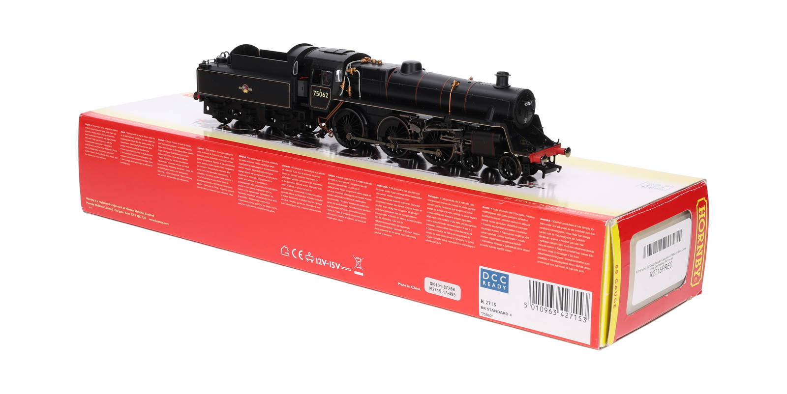R2715 Hornby OO Gauge Standard Class 4 4-6-0 75062 BR Black